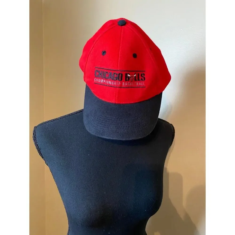 vintage chicago bulls hat red and black